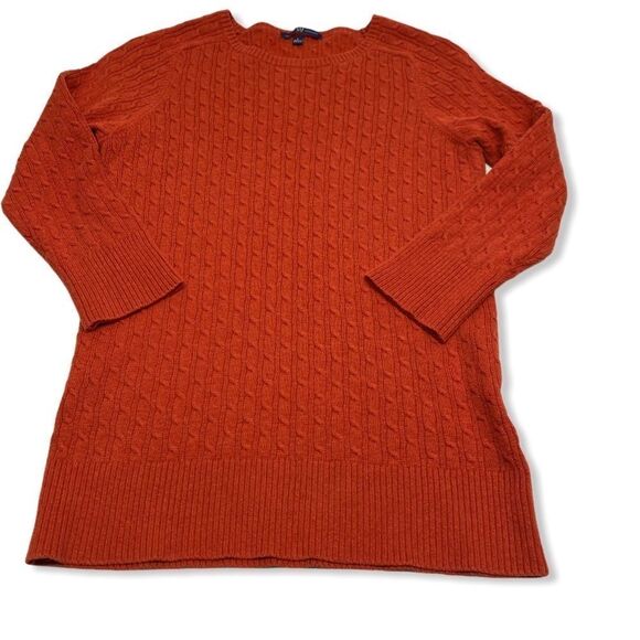 GAP Sweaters - Gap cable knit sweater burnt orange size Large